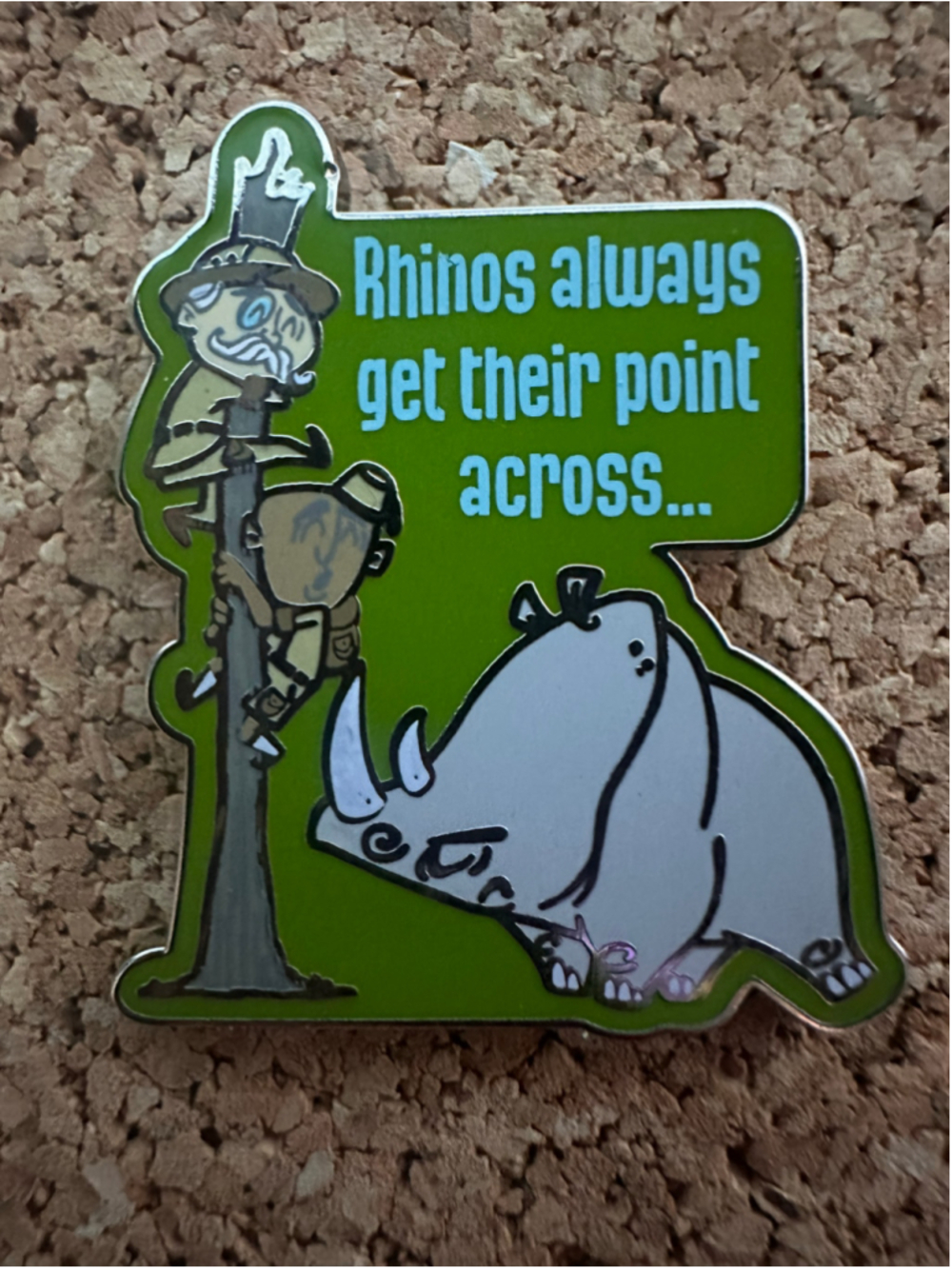 Jungle Cruise Puns Explorer Rhino Point Across Disney Pin